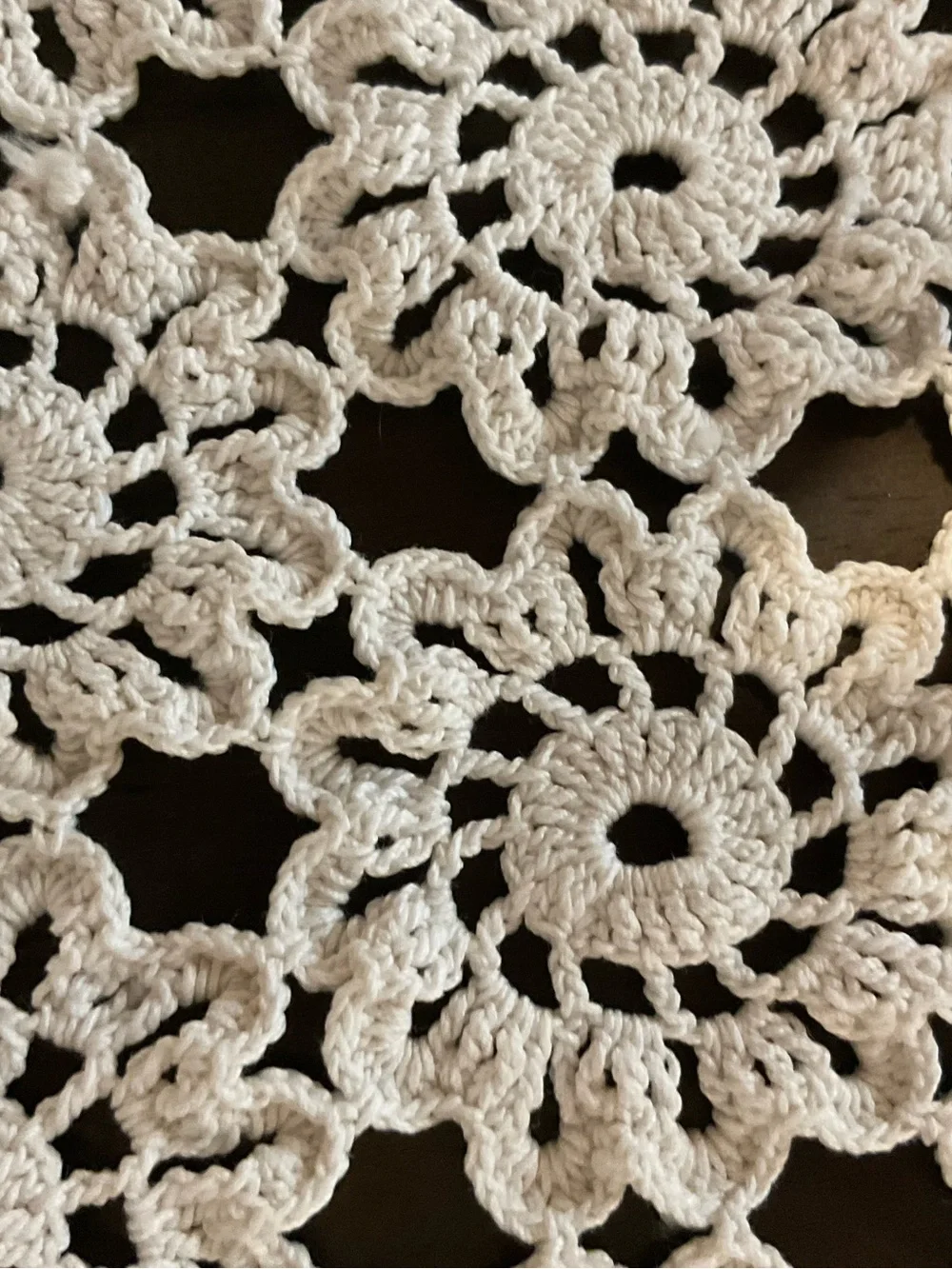 Handmade Crochet Table Doily in Cream - Decorative Dining Accent